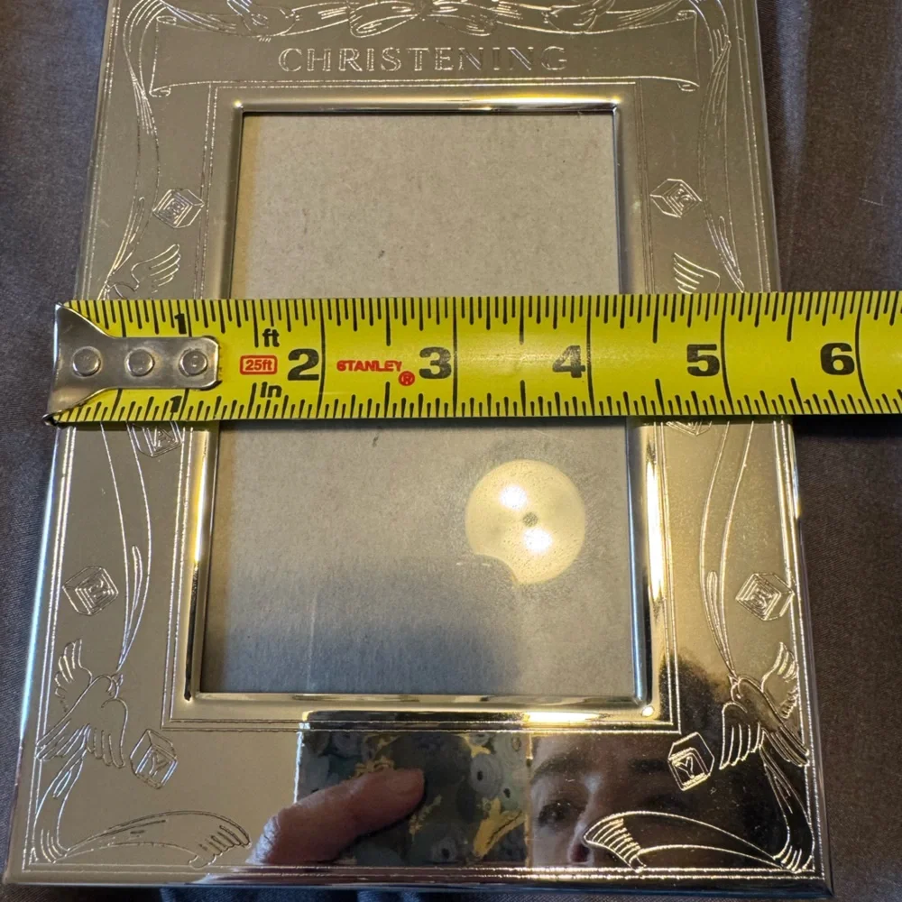 Photo Frame Silver Christening Baby Engraved
